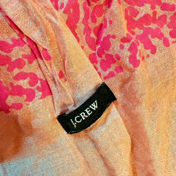 J.Crew Pink Floral and Beige Scarf 90s vibe - Picture 2 of 5
